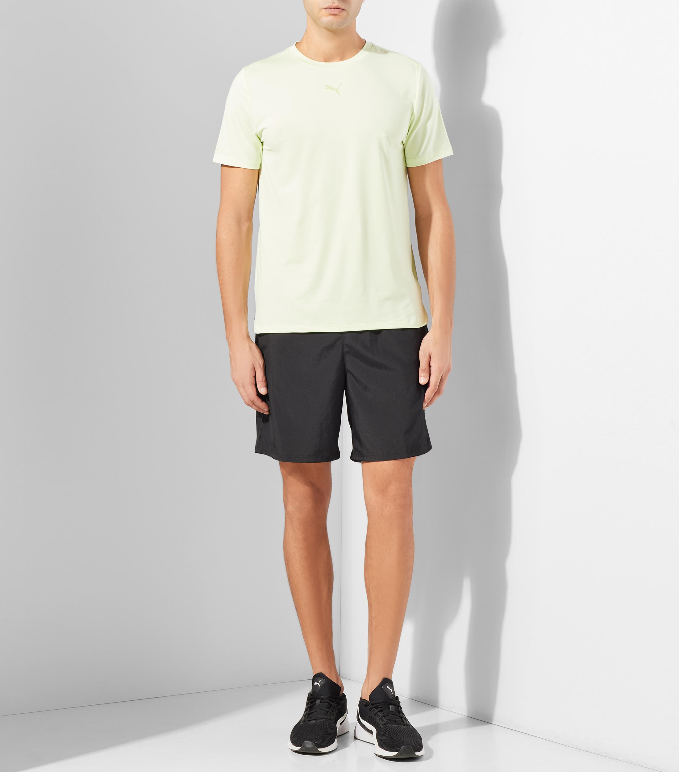 Playera para entrenamiento cuello redondo manga corta lisa Hombre